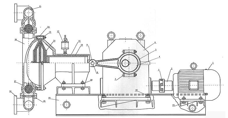 DBY不銹鋼電動隔膜泵-結構圖紙